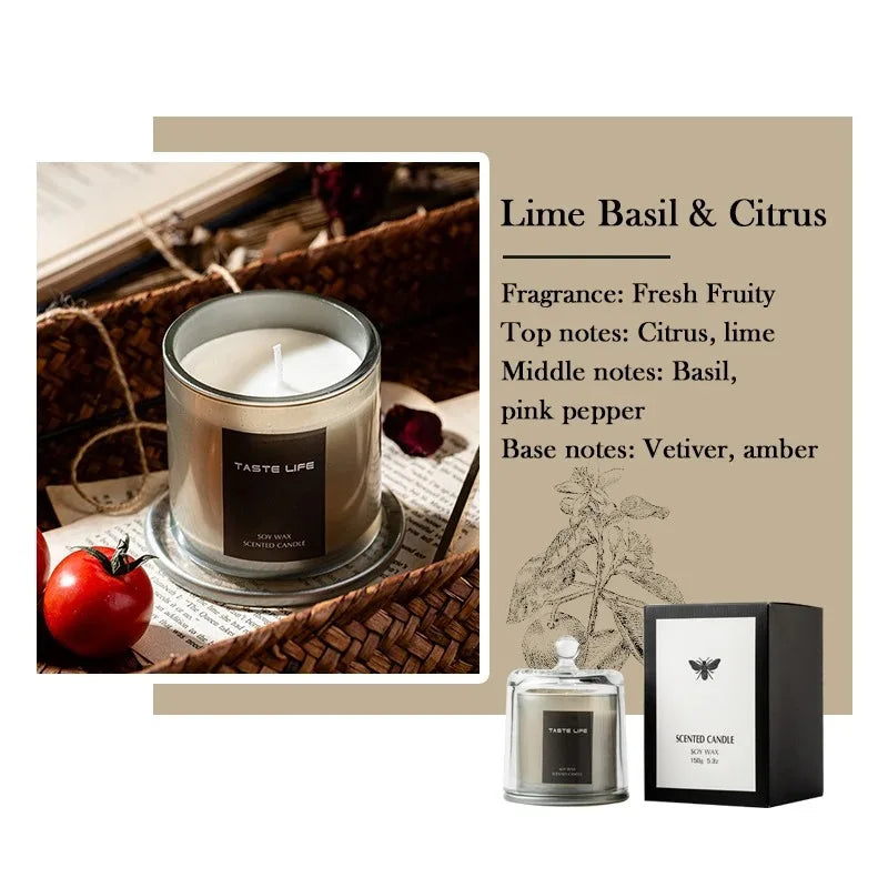 40 Hours Jar Scented Candle,Relaxing Aromatherapy Candle, Home Decoration Natural Soy Candle, Glass Jar Candle Gifts for Women